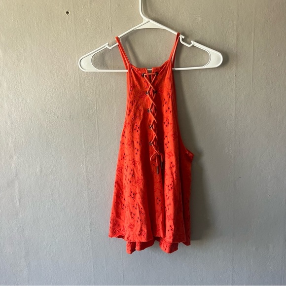 Free People Dream Date Lace-Up Trapeze Tank Top Size Small - Picture 5 of 8